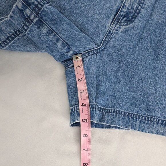 VTG High Rise Denim Back Buckle Blue Jean Shorts 90s Mom Shorts - Picture 6 of 8